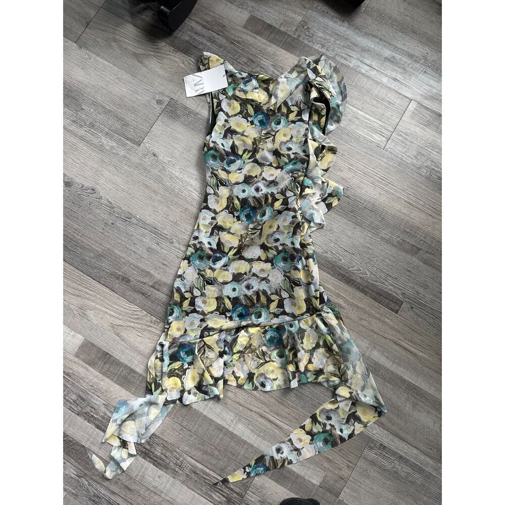 NWT Zara Ruffle Dress - Picture 2 of 4